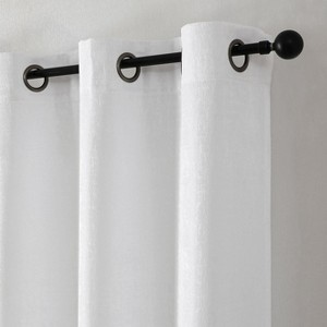 Set Of 2 Camden Textured Light Reducing Energy Saving Grommet Top Window Curtain Panels - Kate Aurora - 1 of 4