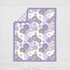 Bacati - Watercolor Floral Purple Gray 10 pc Girls Baby Crib Bedding Set with 2 Crib Fitted Sheets 100% cotton fabrics - 4 of 4