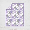 Bacati - Watercolor Floral Purple Gray 4 pc Baby Crib Bedding Set with Diaper Stacker for Girls 100% cotton fabrics - 3 of 4