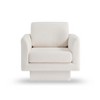 Zeus & Ruta 30" W Round Modern Accent Chair Fabric Armchair - 2 of 4