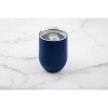 Cambridge Silversmiths Set of 4 12oz Wine Tumblers with Lids Navy Blue: Stainless Steel, Dishwasher-Safe, Travel Mug Set - 3 of 4