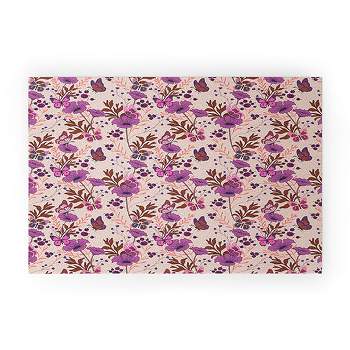 Schatzi Brown Free spirit Butterfly Ivory Welcome Mat - Deny Designs