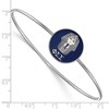 Black Bow Jewelry Sterling Silver Phi Sigma Sigma Greek Life Bangle Bracelet 7 Inch - 2 of 3
