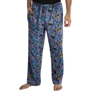 DC Comics Men's Classic Batman Comic Allover Print Loungewear Pajama Pants - 1 of 4