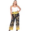 Women's Plus Size Floral Paisley Printed Palazzo Pants - White Mark - 2 of 3