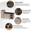 Shoe Storage Bench with Flip Drawer Shoe Cabinet, 8 Adjustable Metal Feet - 4 of 4