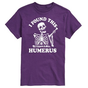Men's - Instant Message - Skeleton Bone I Found This Humerous Short Sleeve Graphic T-Shirt - 1 of 4