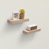 ChicFurnit Wall Shelf Set Floating Wood Shelves Invisible Brackets Hanging Shelf for Books Storage for Indoor Living Room, Maple, 11.81"*3.94"*1.57" - 2 of 4