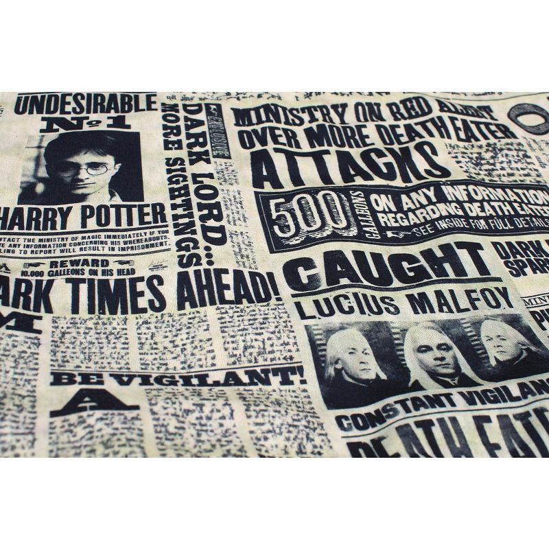 Harry Potter Bag Daily Prophet Newspaper Headlines Hobo Slouch Bag Purse Multicoloured, 3 of 5