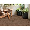 Wood Plastic Composite Deck Tiles Set of 20pcs, Composite Decking Resist Rust, Patio Flooring Outdoor Waterproof - 3 of 4