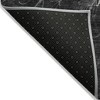 Charcoal Gray And Silver Abstract Washable Indoor Outdoor Area Rug - 4 of 4