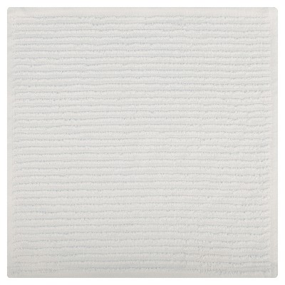 MU Kitchen 100% Cotton Ridged Dishcloth, 12 x 12 Inches, White