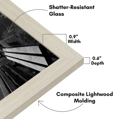 Light Wood 8x12 Picture Frame with Shatter-Resistant Glass
