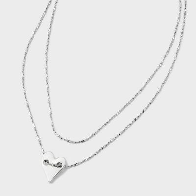 Heart Medallion 15.5 Inch Multi-strand Necklace - Universal Thread ...