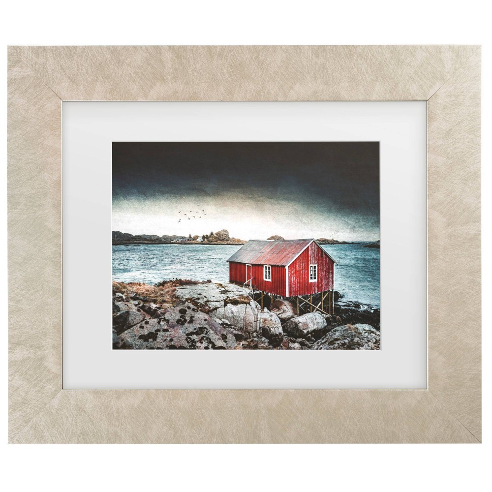 Trademark Fine Art 16"x20" Philippe Sainte Laudy Norwegian Texture Red Matted Framed Art Cream