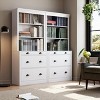 Bookshelf with 3 Drawers, 71in Tall Bookcase Shelf with 3-Tier Shelves, Display Bookshelves Cabinet for Bedroom, Living Room, Home Office - 3 of 4
