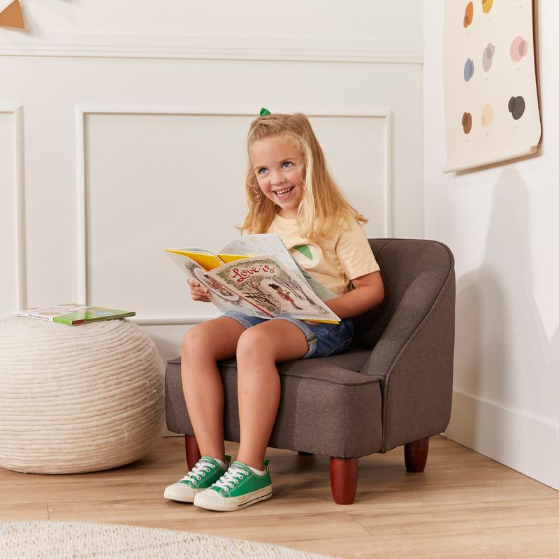 ECR4Kids Rhiley Accent Chair, Kids Furniture, Raisin, 5 of 9