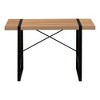 Vynxaria Modern 48" Brown Computer Desk with Black Metal Frame Sleek Home Office Workspace for Laptops - 3 of 4