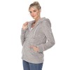 Women's Hooded High Pile Fleece Jacket - White Mark - 2 of 4