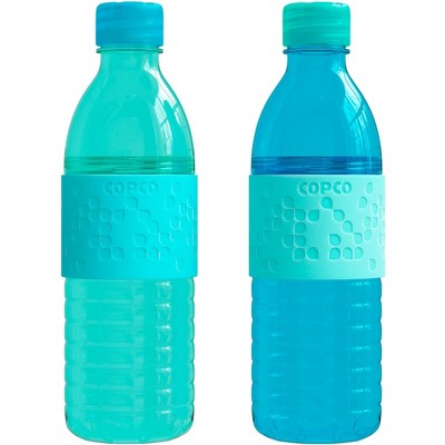 Copco Hydra 2-Pack Water Bottle 16.9 Ounce, Non Slip Sleeve, BPA Free, Tritan Plastic Reusable