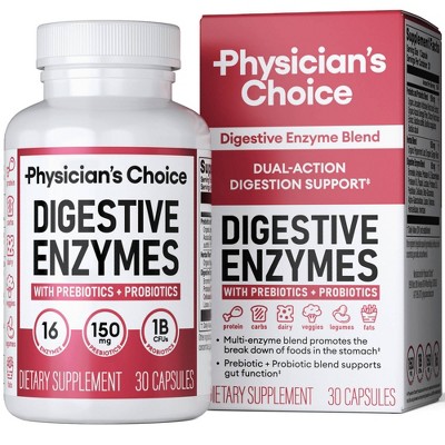 Physician's Choice Digestive Enzyme Probiotic Capsules - 30ct