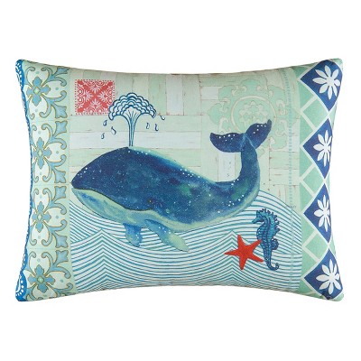 C&F Home 18" x 24" Blue Whale High Definition Pillow