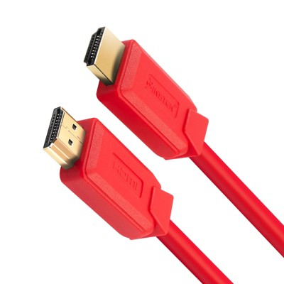 Insten - HDMI Male to Male Cable, 2.1 Version, 8K 60Hz, 48Gbps, PVC Cable, Gold Connectors, 3ft , Red
