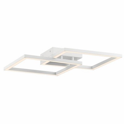 Access Lighting Squared 1 - Light Flush Mount in  White