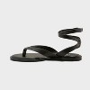 Women's Tarin Ankle Wrap Thong Sandals - A New Day™ Black - 2 of 4