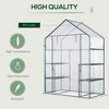 5' x 2.5' x 6.5' Mini Walk-in Greenhouse Kit, Portable Green House with 3 Tier Shelves, Roll-Up Door, and Weatherized Plastic Cover - 4 of 4