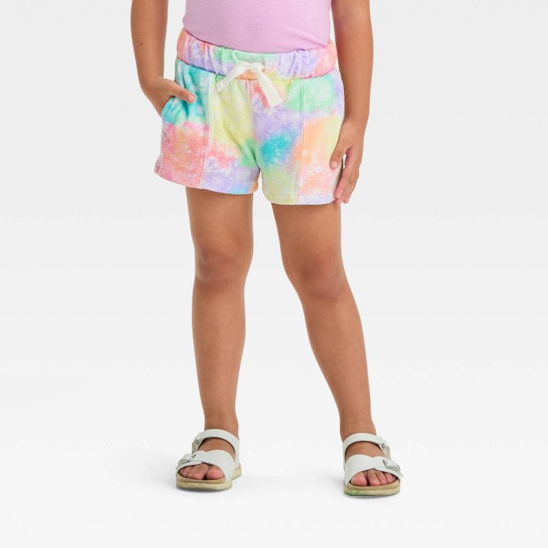 Toddler Girls' Rainbow Tie-Dye Shorts - Cat & Jack™, 1 of 5