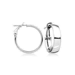 Ross-Simons Italian 14kt White Gold Hoop Earrings - 1 of 2