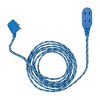 Globe Electric 9' Fabric Extension Cord with 3 Polarized Outlets Metallic Blue - 4 of 4