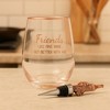 Pavilion Gift Company - Friends - Bottle Stopper and 20 oz Stemless Gift Set - Drinkware - 2 of 4