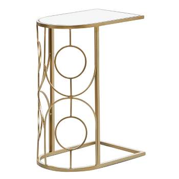 Contemporary Mirrored Accent Table Gold - Olivia & May