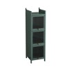 VYNXARIA Modern Dark Green Three-Tier Glass Door Storage Cabinet - 3 of 4
