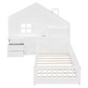 CAVINAS Twin/Full Size House Bed Frame with Bedside Drawers & Shelves,Platform Floor Bed for Kids Room,Bedroom - 3 of 4