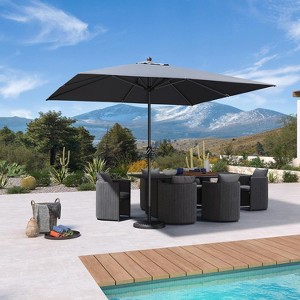 PURPLE LEAF Patio Umbrella Outdoor Table Umbrella Aluminum Frame Market Umbrella Sun Umbrella with 8 Sturdy Ribs - 1 of 4