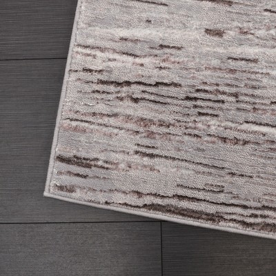 Gray and Light Gray Tufted Handmade Washable Rectangular Rug