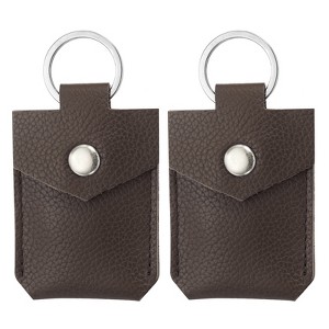 Unique Bargains Portable Genuine Leather Key Rings 2 Pcs - 1 of 4
