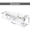 HTUTWOO Office Desk Stapler with 1000 24/6 Staples, Transparent Clear Durable Acrylic Fashion Shape, for Office Home School - 2 of 4