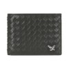 Steeltime Men's Braided Black Vegan Leather Eagle Wallet and Monochrome American Flag Pendant - 3 of 4