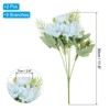 Unique Bargains Home Wedding Decoration Branch Silk Artificial Peony Hydrangea with Stem 2 Pcs - image 2 of 4