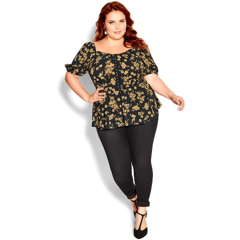 Black and gold outlet plus size tops