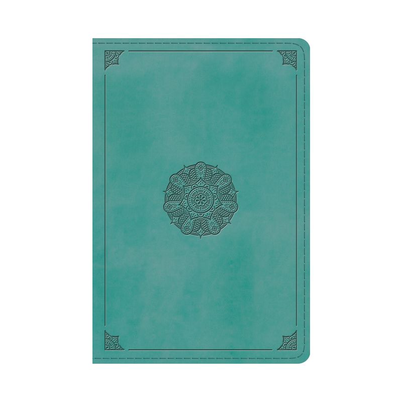 ESV Study Bible, Personal Size (Trutone, Turquoise, Emblem Design) - (Leather Bound), 1 of 2