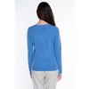 JENNIE LIU Women's 100% Pure Cashmere Long Sleeve Pullover V Neck Sweater - 2 of 3