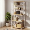 VASAGLE Coffee Bar, Bakers Rack for Kitchen with Storage, 6-Tier Kitchen Shelves with 6 Hooks, Microwave Stand, Industrial - 3 of 4