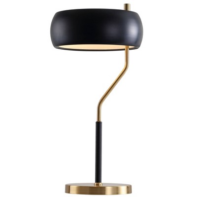 22.5" Oskar Moody Metal Desk Lamp Black/Gold (Includes LED Light Bulb) - JONATHAN Y