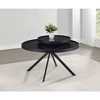 Coaster,Briggs Round Marble Printed Glass Top Coffee Table - 3 of 4