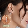 Gilded Lab-Grown Diamond Channel Set Hoop Earrings for Women in 925 Sterling Silver and 14KT Yellow Gold-Plated | 1/4, 1/2, 1 Carat Total Weight - 3 of 4